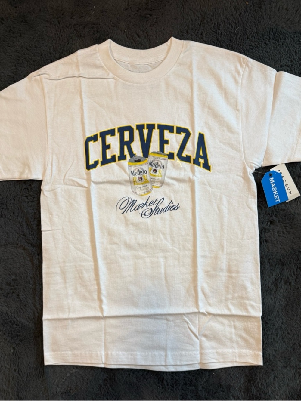 Market Studios & Modelo Collab “Cerveza” Tee White Size Medium